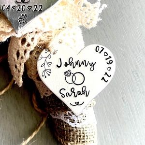 Personalized Bouquet Charm- Bride Gift- Bouquet Charm- Wedding Keepsake - Bridal